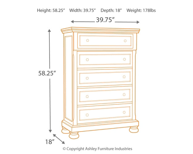 Robbinsdale Five Drawer Chest