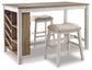 Skempton Counter Height Dining Table and 2 Barstools