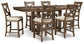 Moriville Counter Height Dining Table and 6 Barstools