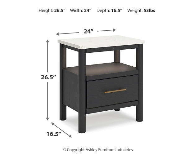 Cadmori King Upholstered Panel Bed with 2 Nightstands