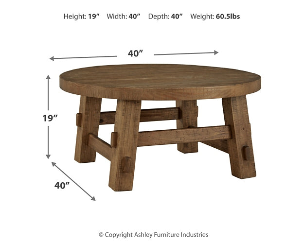 Mackifeld Coffee Table with 2 End Tables