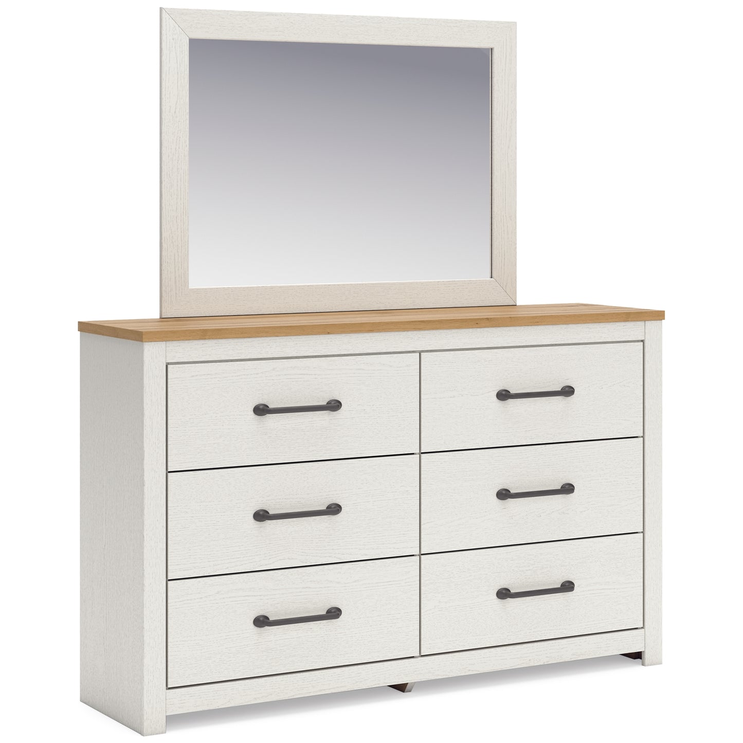 Linnocreek Queen Panel Bed with Mirrored Dresser, Chest and 2 Nightstands