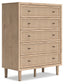 Cielden Full Panel Bed with Mirrored Dresser, Chest and 2 Nightstands