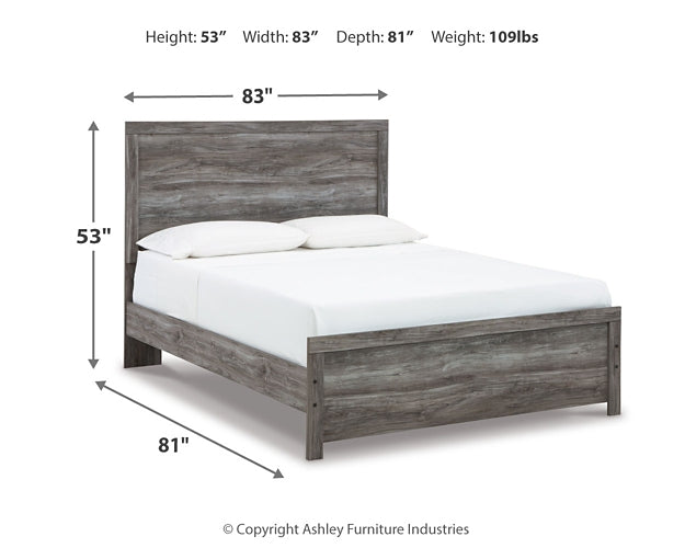 Bronyan Queen Panel Bed with Mirrored Dresser and Chest