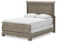 Lexorne Queen Sleigh Bed with Mirrored Dresser and Chest